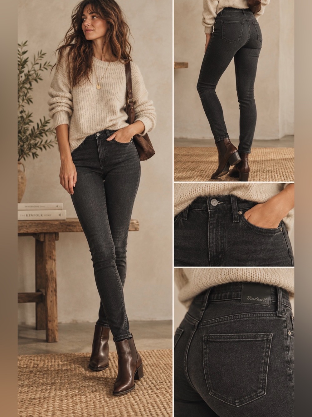 Madewell Womans High-Rise Skinny Jeans - Black 27” x 29”